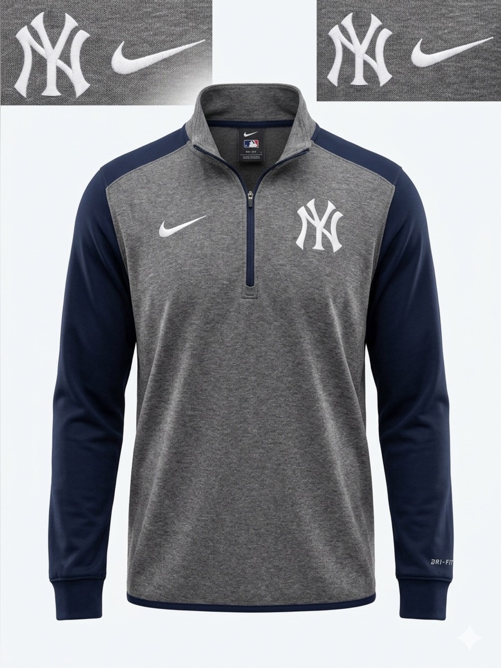 Nike New York Yankees Dri-FIT Quarter-Zip Pullover Jacket Men's Size Double -XXL